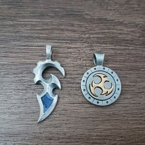 2 Bico Pendants Sword Wings of Fire Resin Metal